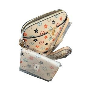 Elegant Multicolor Crossbody Bag with wallet